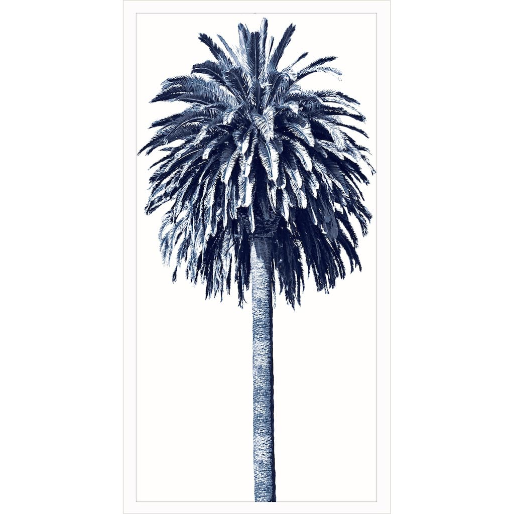 Palm Tree Blue II Framed Art Giclee Under Glass