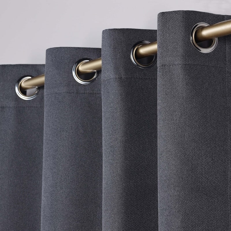 Superior Nyan 100% Blackout Grommet Curtains, Set of 2 Panels