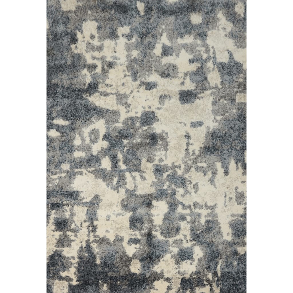 Machine Made Oriental Polyester Carpet Modern All-Over Multi-Colored Shaggy Area Rug - 10' 0'' X 7' 10''