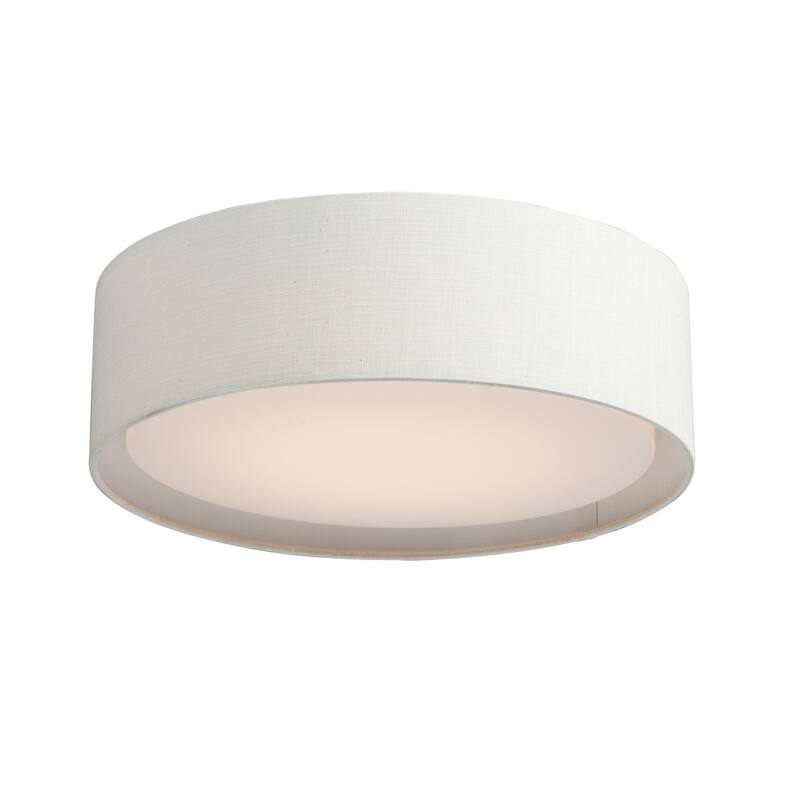 Maxim Prime 20" LED Flush Mount Drum Ceiling Fixture - Oatmeal Linen