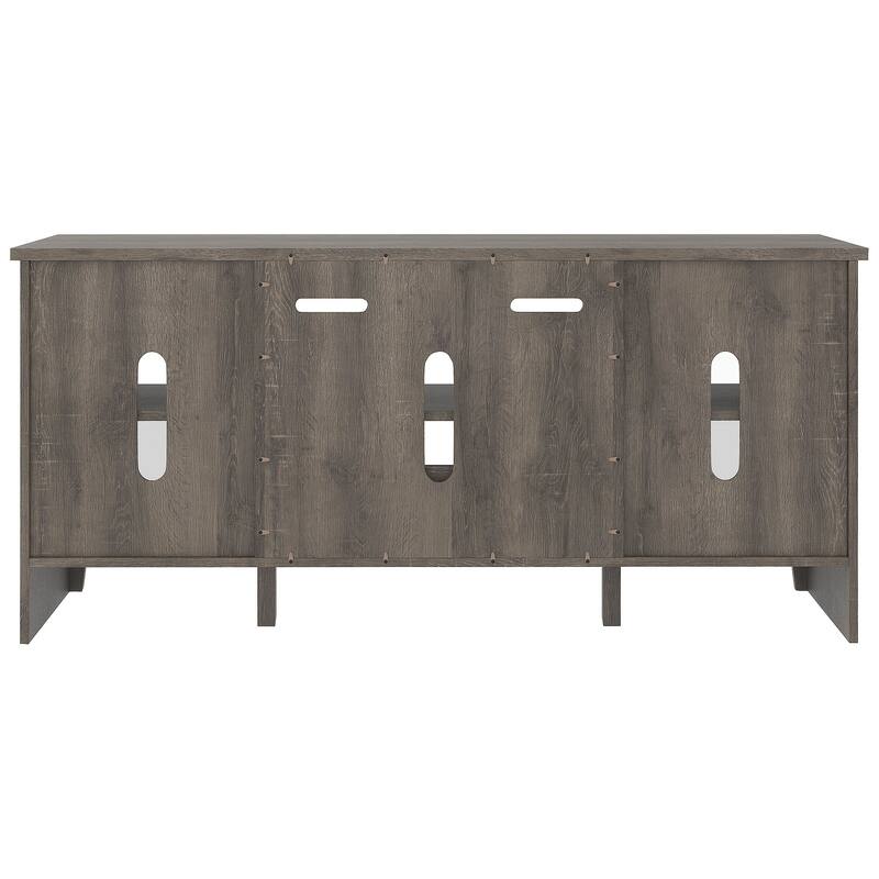 Arlenbry Contemporary Large TV Stand w/Fireplace Option, Gray - 59"