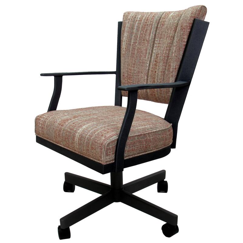 Montana Swivel Metal Dining Caster Chair on Reading Base - Watusi Madder - Black