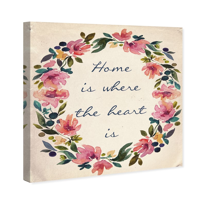 Wynwood Studio Canvas Typography and Quotes The Heart IS White and Cream White Rustic Wall Art Canvas Print