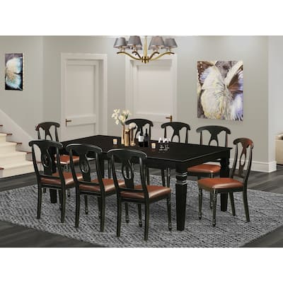Dining Table Set with Chairs - 9 Piece Kitchen Table Set - Antique Style Table & Chairs