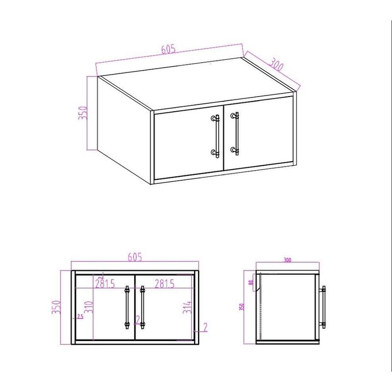 Victoria 24'' Wall-Mounted Vanity Set with Motion Sensor LED light Top Cabinet