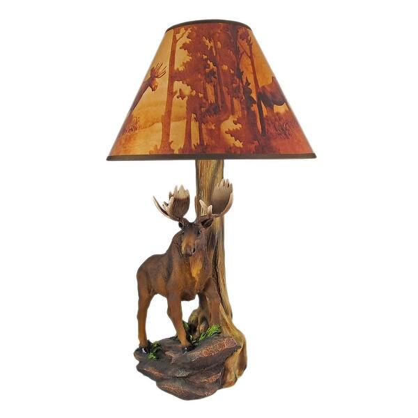 Shop North American Bull Moose Table Lamp W Shade 20 X 12 X 12