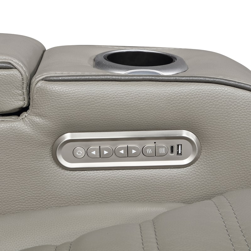 Arbor 73" Leather Power Double Reclining Loveseat with Center Console