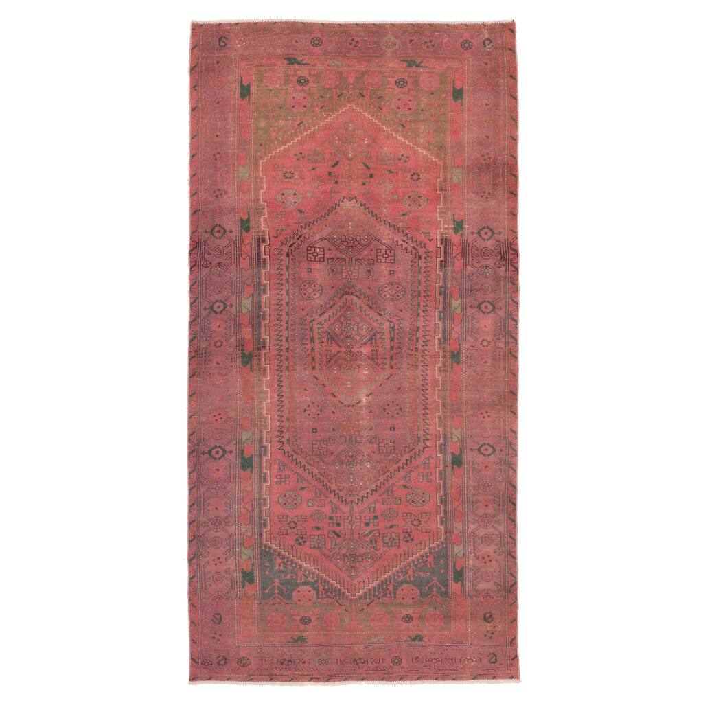 ECARPETGALLERY Hand-knotted Antalya Vintage Pink Wool Rug - 4'5 x 8'10