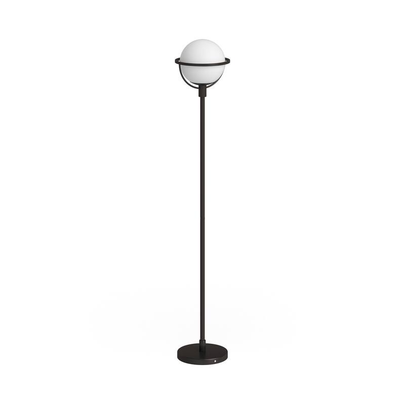 Cieonna Blackened Bronze Globe & Stem Floor Lamp