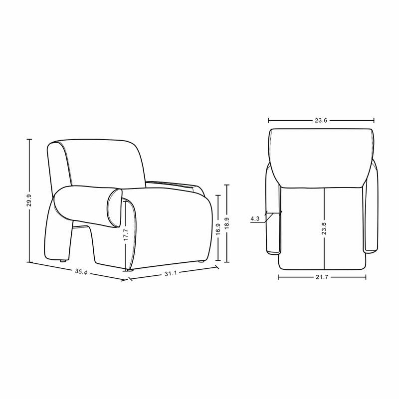 Manhattan Comfort 3 Piece Modern Verandah Chenille 90.6 Inch Sofa Set