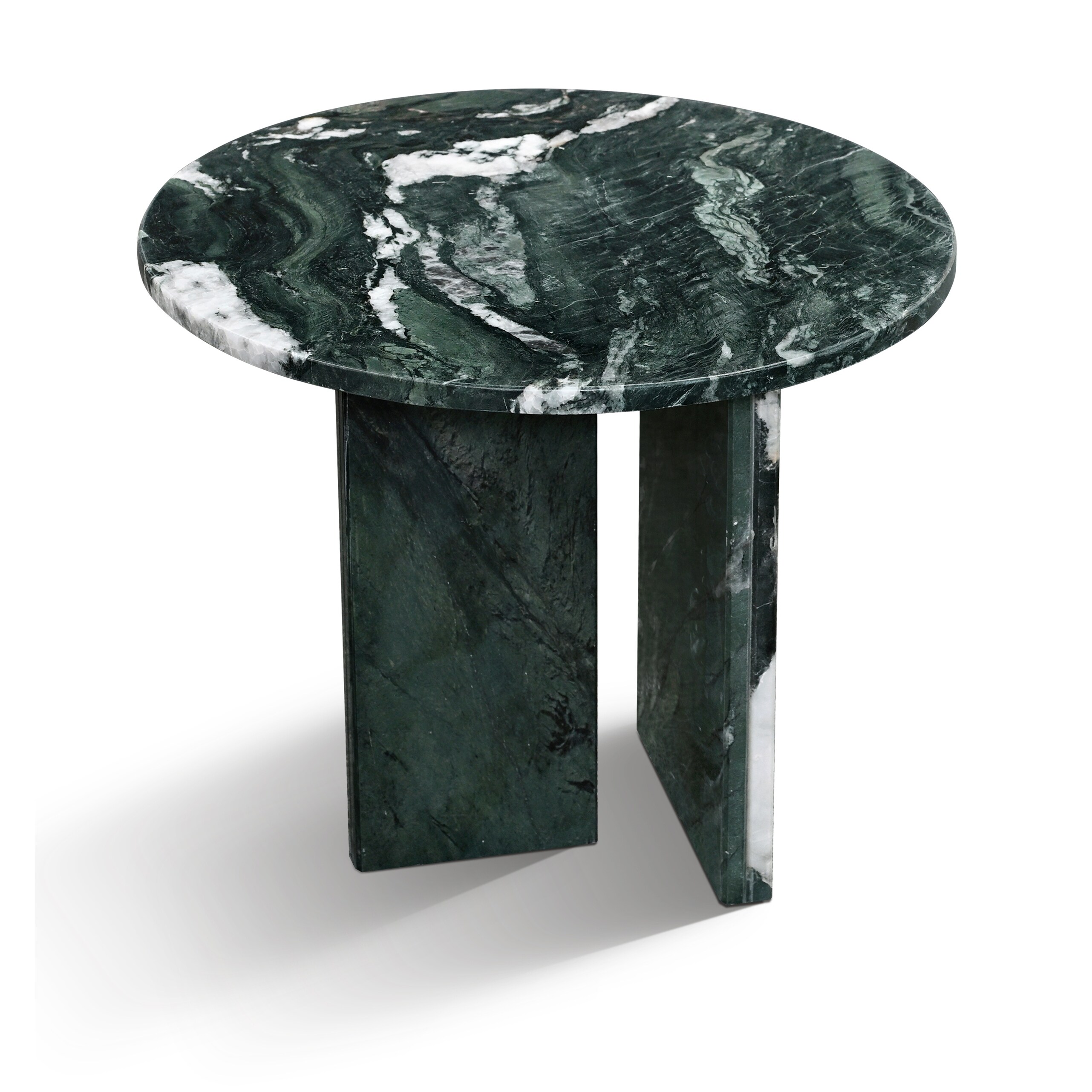 Small Marble Coffee Table with Natural Stone Top for Living Room