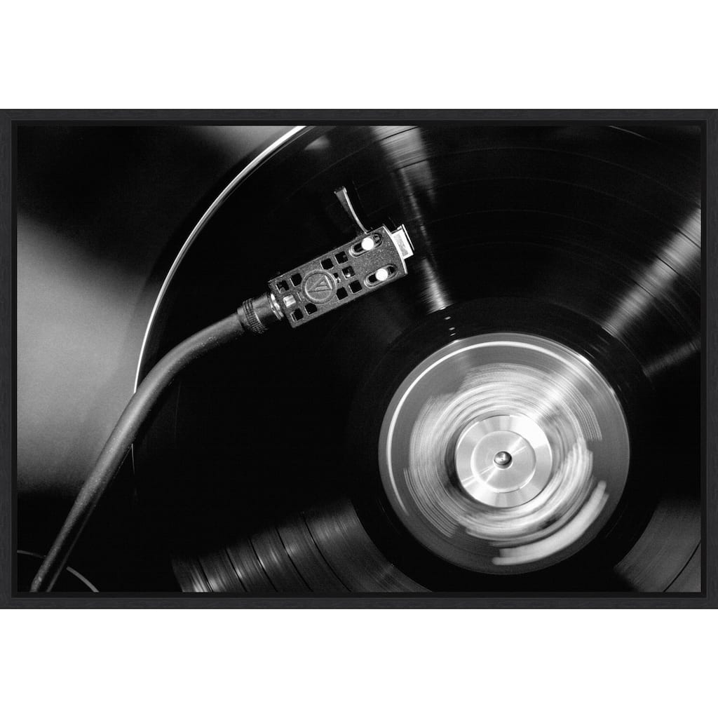 Vinyl No. 2 by Pictufy Studio III (33 x 23 in.), Framed Canvas Wall Art Print