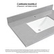 preview thumbnail 30 of 98, Malaga Composite Stone Vanity Top with White Rectangular Sink