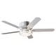 preview thumbnail 5 of 9, Vaczon 52" Modern Brushed Nickel 5-blade Flush Mount Smart Ceiling Fan with Light and App Control