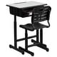 preview thumbnail 4 of 5, Pedestal Frame Adjustable Height Student Desk and Chair - 23.63"W x 17.75"D x 28.25" - 31.50"H