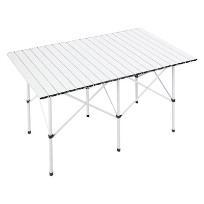 Camping Table, Fold up Lightweight, 4-6 Person Portable Roll up