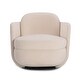 preview thumbnail 3 of 13, Wolfie Velvet Swivel Chair - 30.8"W x 27.2"D x 29.4"H