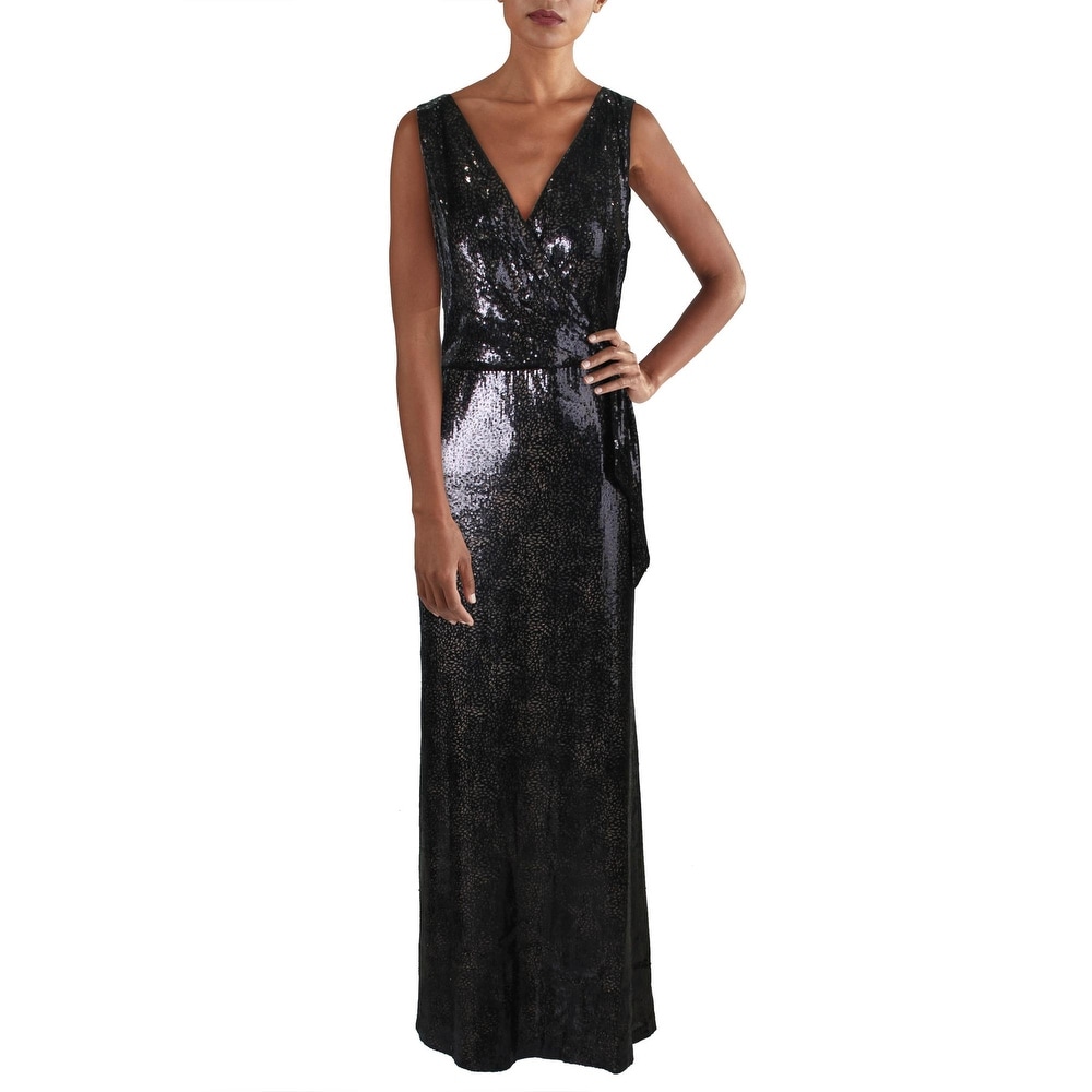 ralph lauren black evening dress