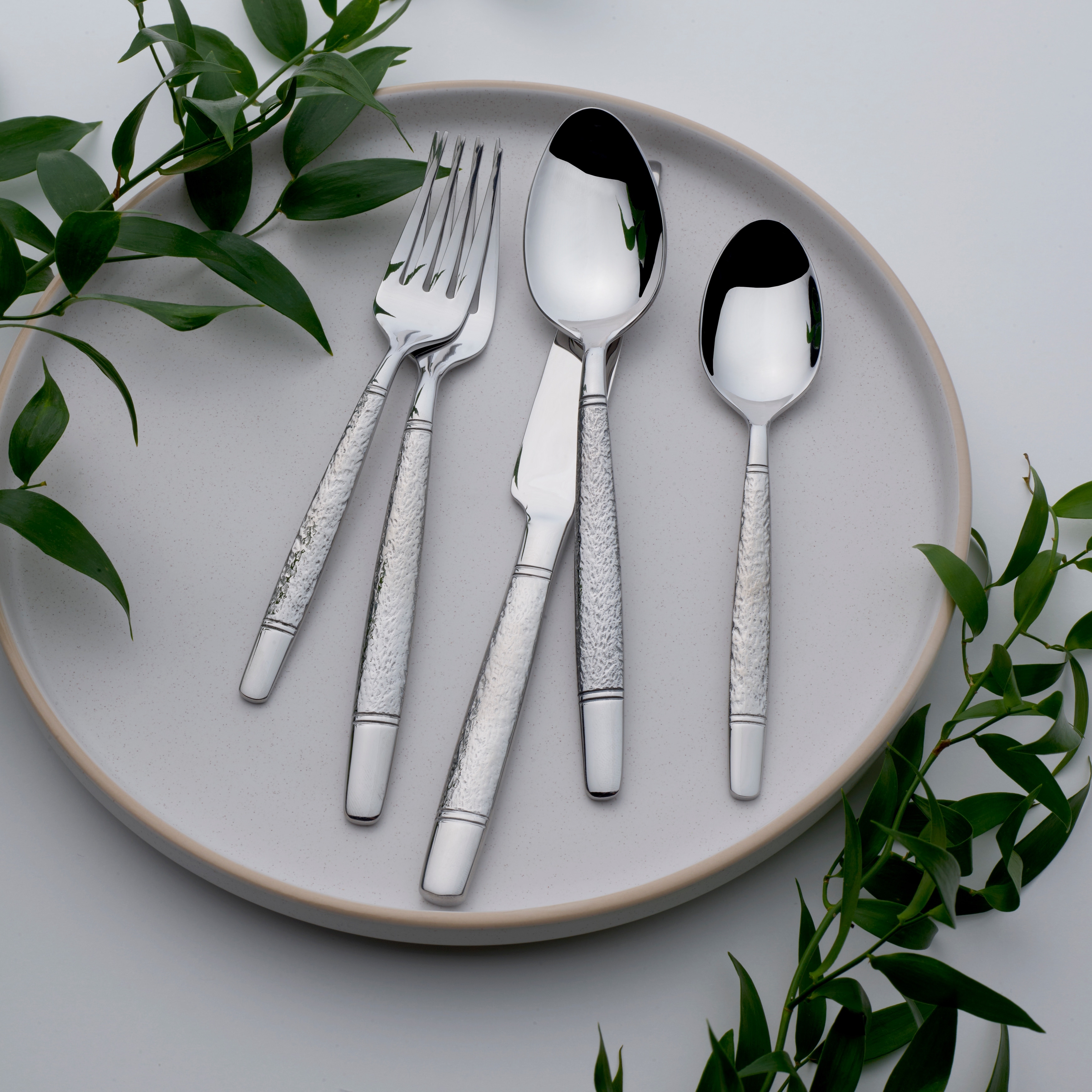 Towle Living Forged Melanie 20 Piece Stainless Steel Flatware Set