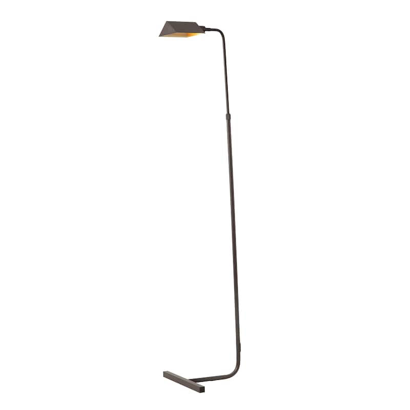 Shishen 66" MidCentury Industrial Metal Adjustable Pharmacy LED Floor Lamp, Oil Rubbed Bronze, by JONATHAN Y