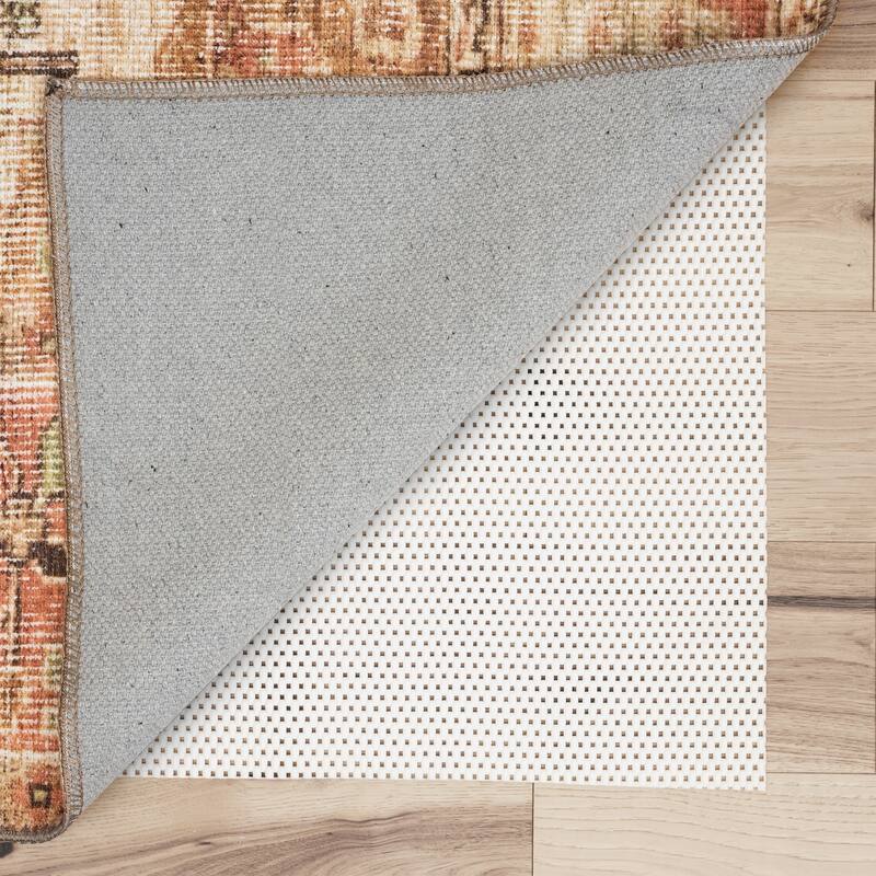 Extreme Grip Traditional Solid Non Slip Rug Pad - Off-White