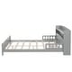 preview thumbnail 77 of 77, Pine Wood Platform Bed Low-Profile Bed Frame with Storage Headboard, Motion Sensor LED Light, Movable Guardrail, Slats Support