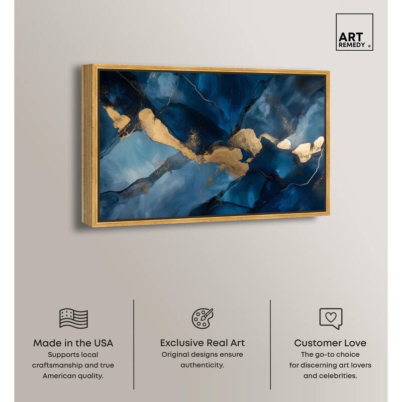Dark Texture Golden Touch I Canvas by Art Remedy