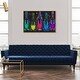preview thumbnail 57 of 64, Luminous Party Champagne, Colorful Party Bubbles Modern Black Canvas Wall Art Print for Dining Room