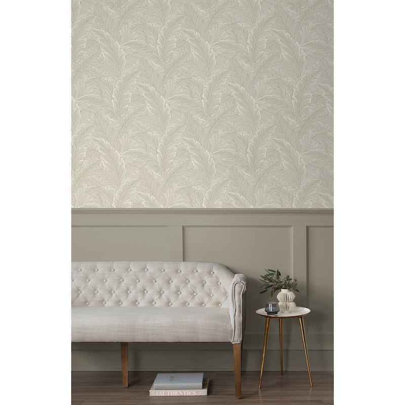 Seabrook Designs Gulf Tropical Leaves Non-Woven Unpasted Wallpaper