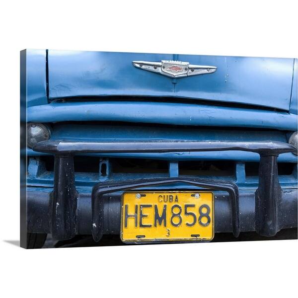 Shop Cuban License Plate On Old 1950 S Chevy Canvas Wall Art Overstock 16478218