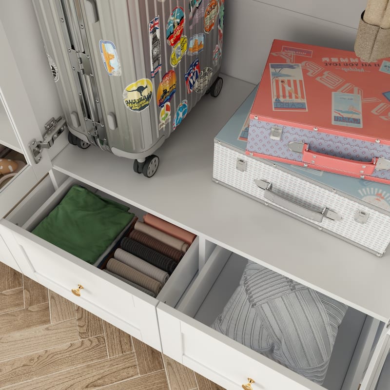 Storage Armoires Modular Wardrobe Collection Combo Cloest Cabinet