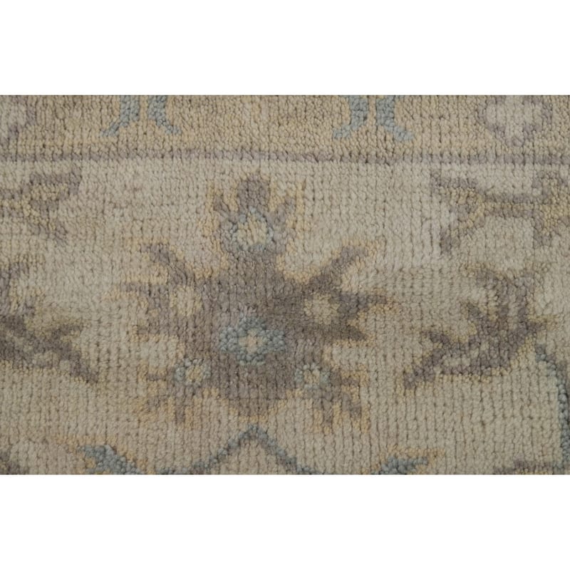 Earth Tone Oushak Indian Area Rug Handmade Bedroom Wool Carpet - 6'2" x 8'8"