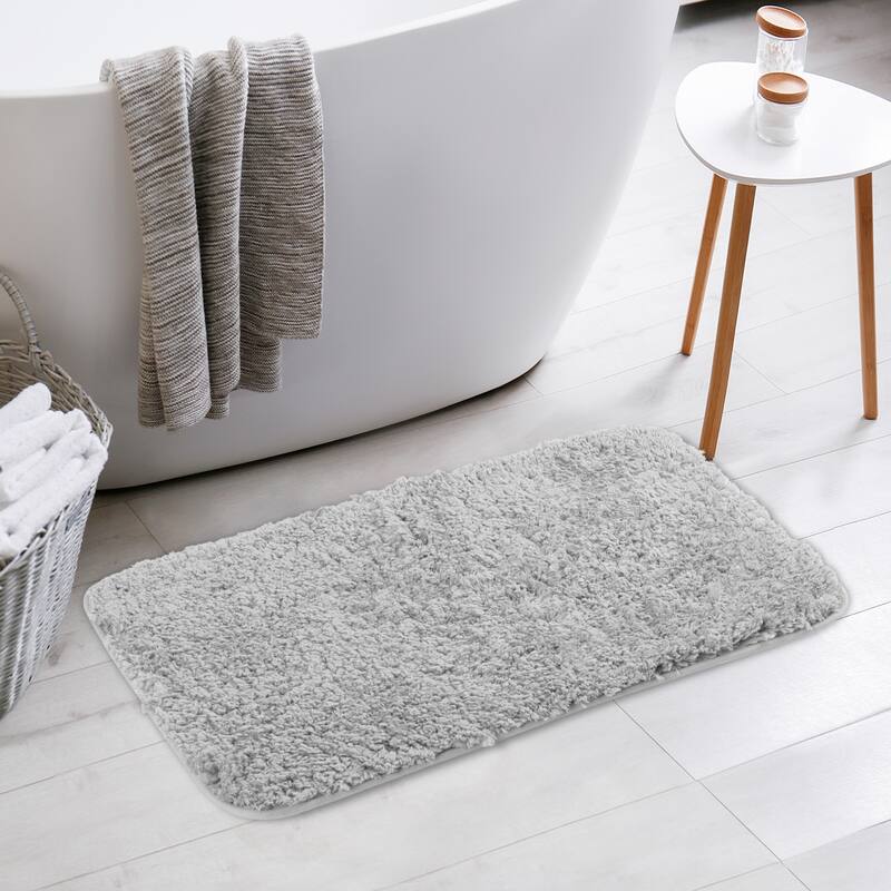 Bathroom Rug, Non Slip Extra Thick Microfiber Soft Plush Bath Mats Bathroom Mat