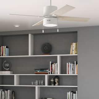 Hunter 52" Beck Ceiling Fan with LED Light Kit and Pull Chain - Transitional, Modern, Farmhouse