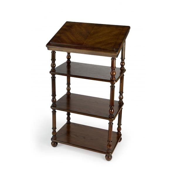 Vintage Oak Library Stand - 24" W x 46" H x 15" D - Bed Bath & Beyond ...