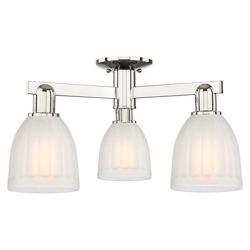 Innovations Lighting Endless Possibilities Arcadia - Brookfield - 3 Light 23" Semi-Flush Mount - Polished Nickel