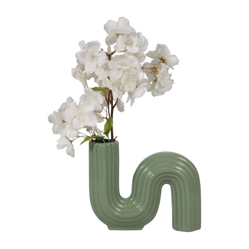 Sagebrook Home Ceramic Modern Loopy Vase