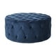 preview thumbnail 2 of 16, Orla Modern Glam Round Tufted Velvet Ottoman by Christopher Knight Home