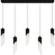 preview thumbnail 3 of 7, Alys 2-Light Integrated LED Matte Black Linear Chandelier