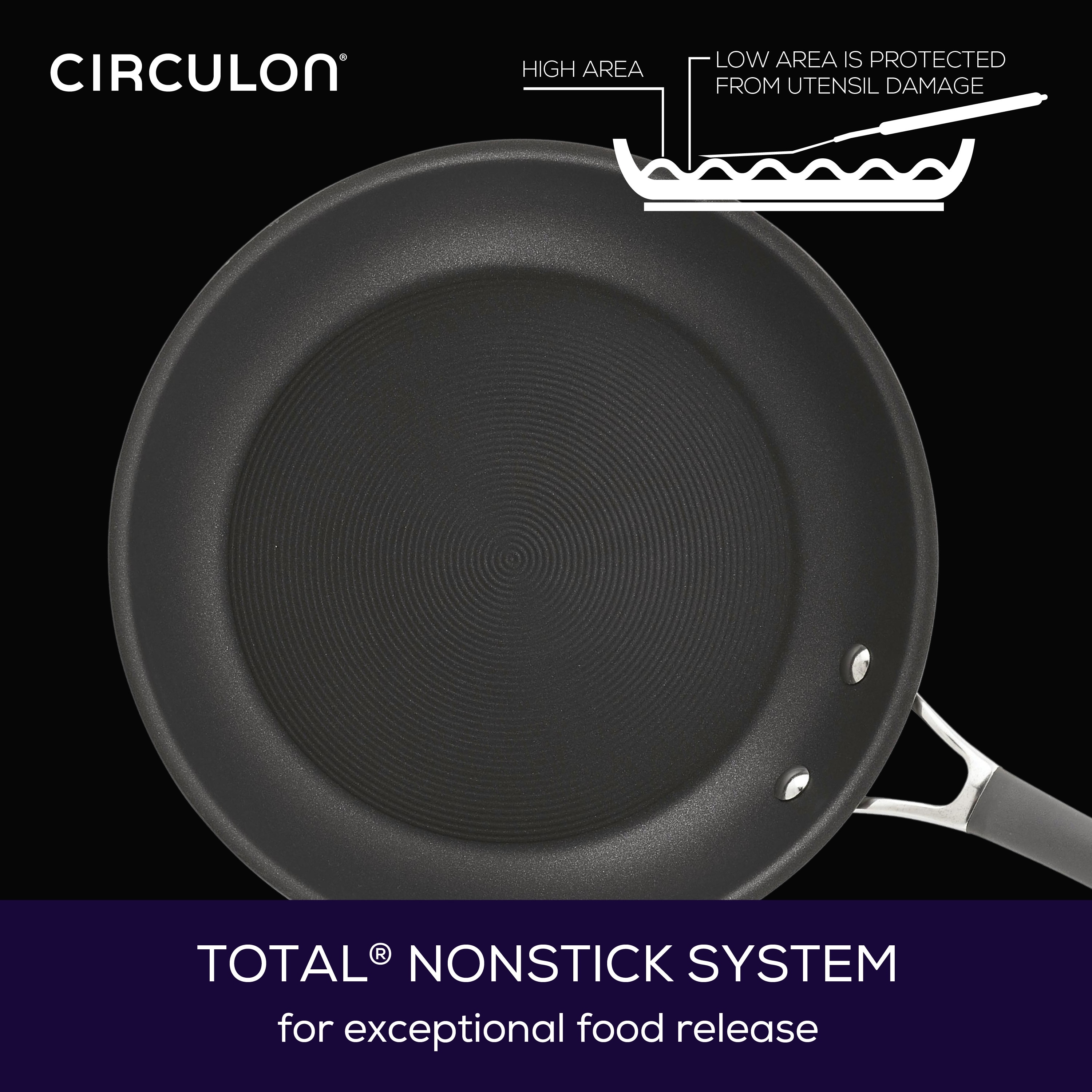  Circulon Radiance Deep Hard Anodized Nonstick Frying Pan / Skillet with Lid - 12 Inch, Gray: Home & Kitchen