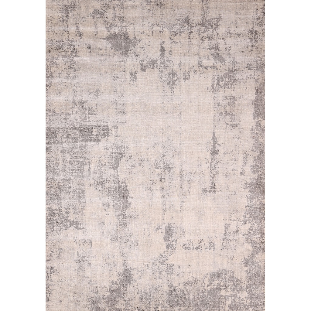 Abstract Contemporary Area Rug Hand-Knotted Oriental Wool Carpet - 5'4"x 7'7"