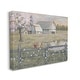 Stupell Blossoming Trees Birds Perched Country Farm Fence Canvas Wall ...