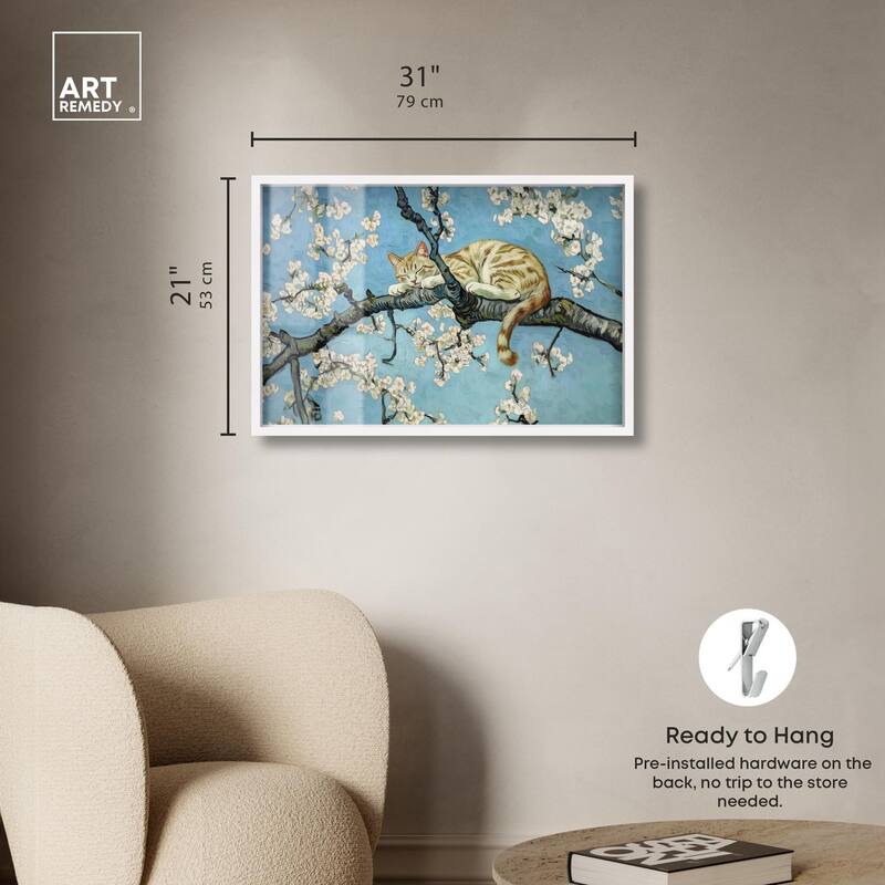 Autumn Blossom Kitten Shadowbox by Art Remedy