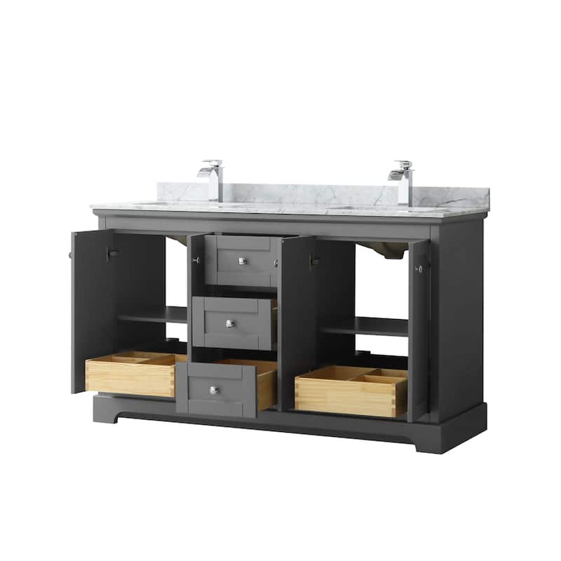 Wyndham Collection Avery 60" Free Standing Double Basin Vanity Set