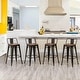 preview thumbnail 12 of 41, Bar Stools With Back set of 4 Industrial Metal Barstools with Wooden Seats