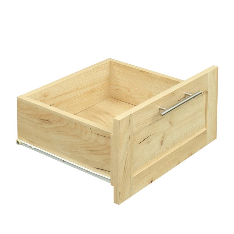 High Wardrobe Armoire & Kitchen Cabinet with 2 Doors, 2 Drawers and 5 Storage Spaces, Durable Sturdy MDF Frame for Bedroom