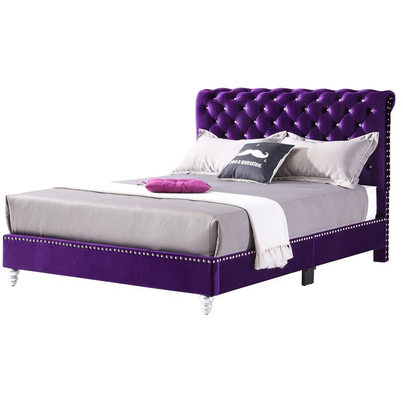 Maxx Tufted Upholstered King Panel Bed