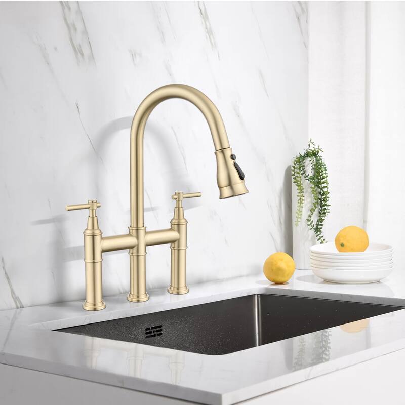 Dornberg Bridge Kitchen Faucet with Pull-Down Sprayhead