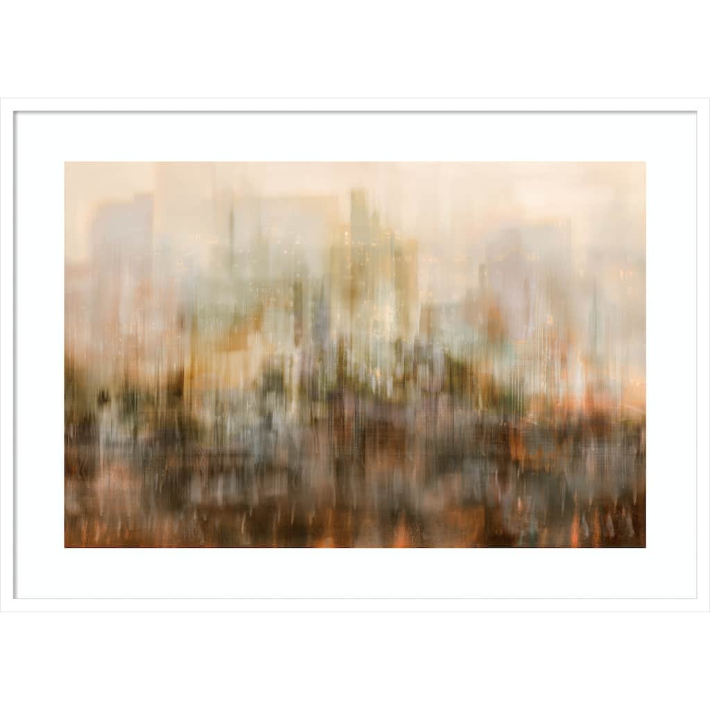 Evening City by Christina Sillen Wood Framed Wall Art Print
