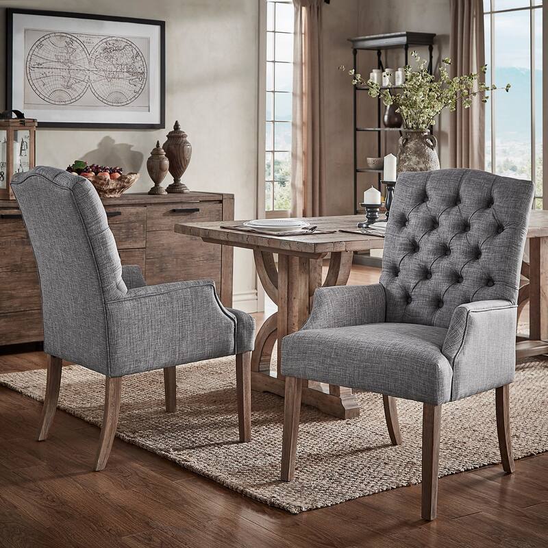 Benchwright Premium Tufted Dining Arm Chair by iNSPIRE Q Artisan